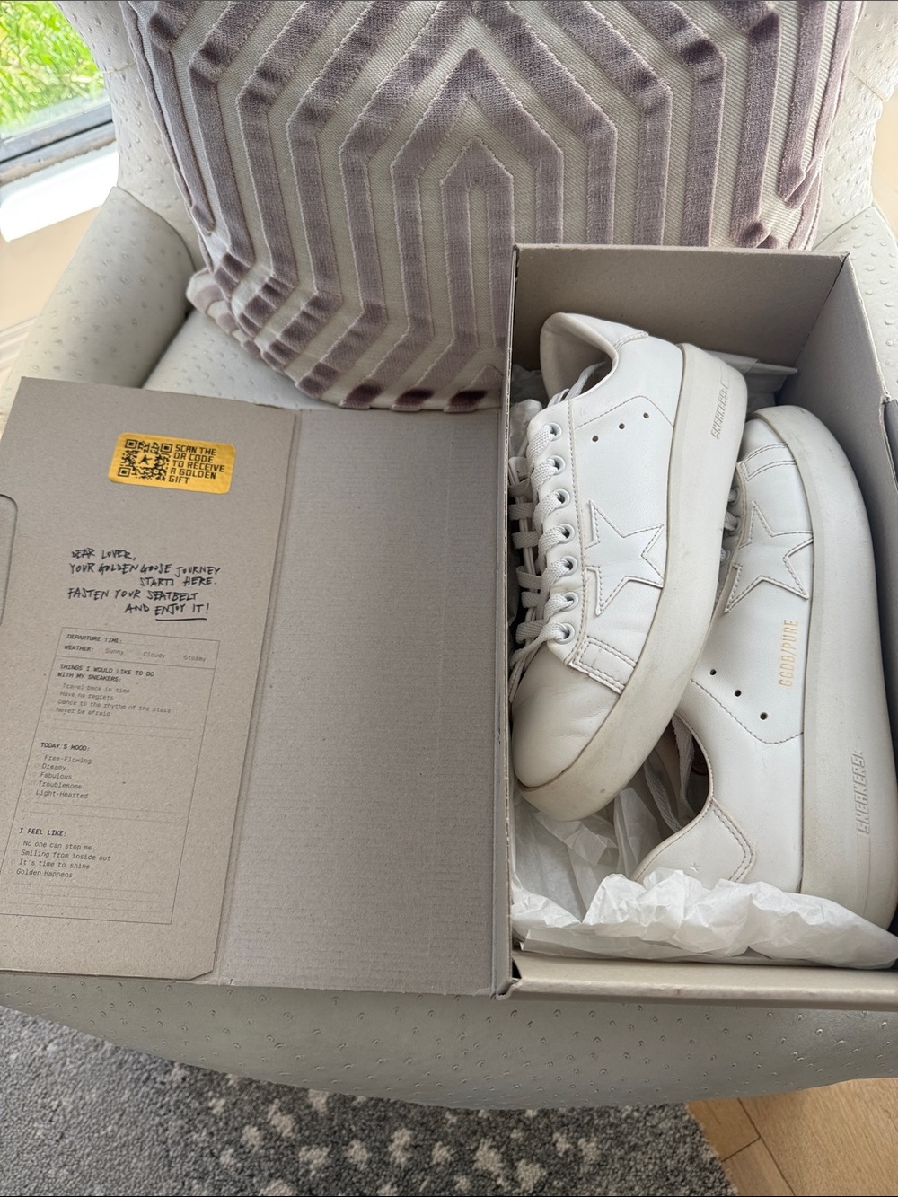Golden goose - White Leather Star Sneakers